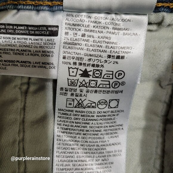 Levi's Jeans 34x32 measures 34x30 Taper Fit Medium Dark Wash Stretch Denim - Picture 5 of 12